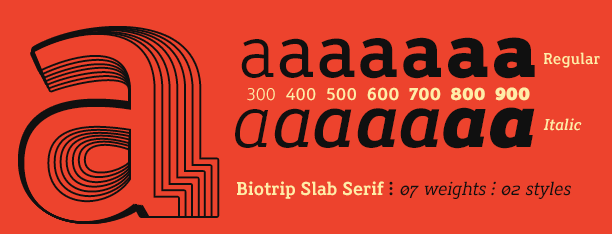 Biotrip Slab Serif family