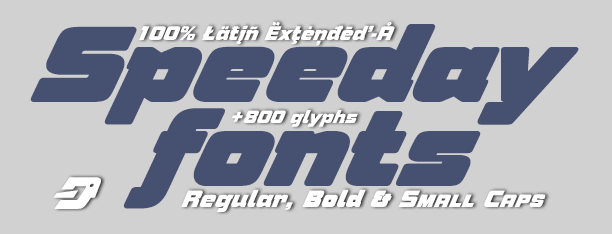 Speeday display fonts