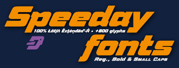 Special Discount: Speeday display fonts PACK 20% OFF from $24 