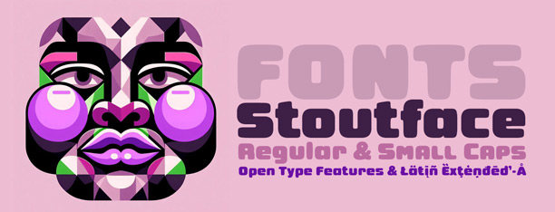 Stoutface Blur Fonts & Small Caps