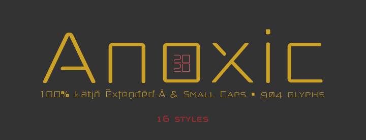 Special Discount: Anoxic: Sans-Stencil & Small Caps PACK 30% OFF from $20 