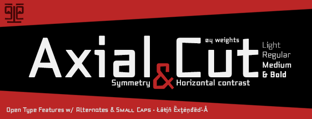 Axial Cut fonts