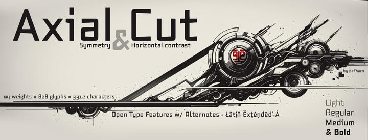 Axial Cut fonts