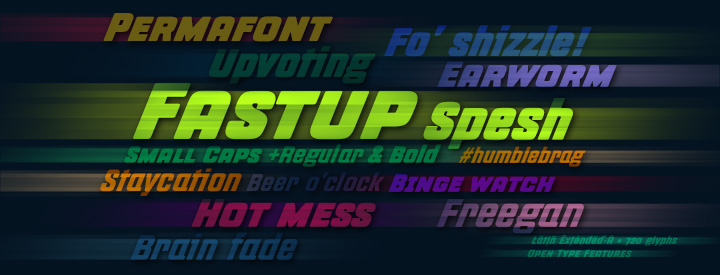 Special Discount: Fastup display typefaces PACK 20% OFF from $22 