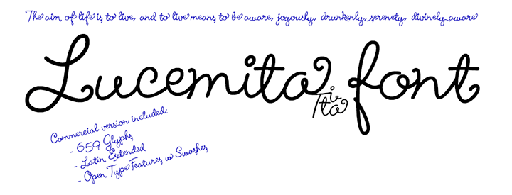 Special Discount: Lucemita font 20% OFF from $24 