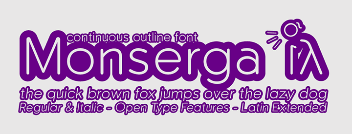 Special Discount: Monserga, outline & round font PAY WHAT YOU WANT from $5 