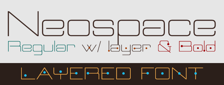 Special Discount: Neospace expanded & layered fonts PACK 10% OFF from $21 