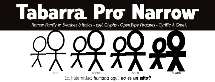 Special Discount: Tabarra Pro Narrow Fonts PAY WHAT YOU WANT from $8 