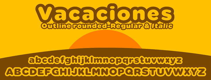 Special Discount: Vacaciones outline font 30% OFF from $20 