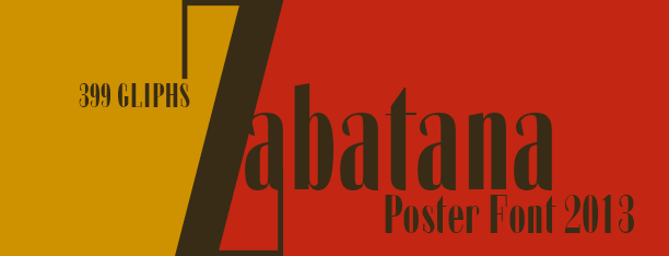 Zabatana, tipografía para posters