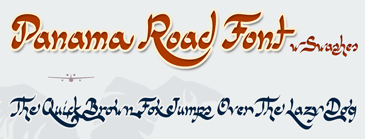 Special Discount: Panama Road -Script font- PAY WHAT YOU WANT from $3 