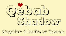 Qebab Shadow font