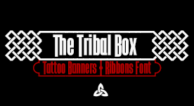 The Tribal Box, banner typeface