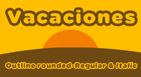 Vacaciones outline font