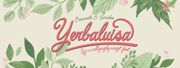 Special Discount: Yerbaluisa, letra caligráfica  from $22 